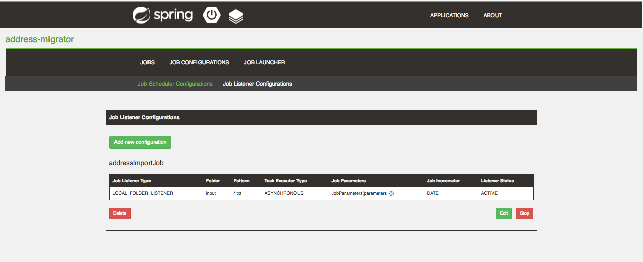 Job Configurations